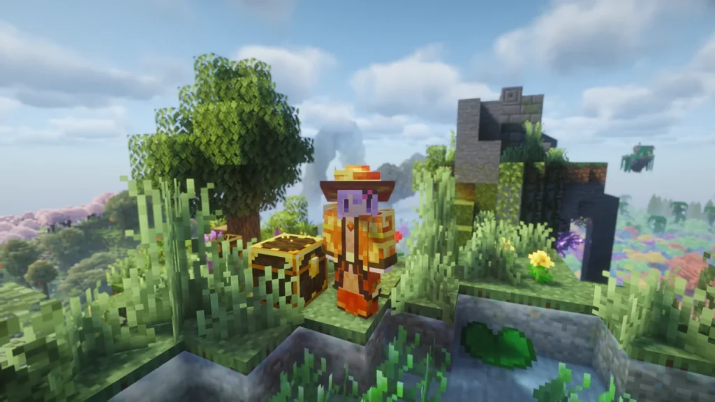 Ars Elemancyで追加される、火と地の属性を象徴するラヴァマンサーの魔法装備を纏ったプレイヤー