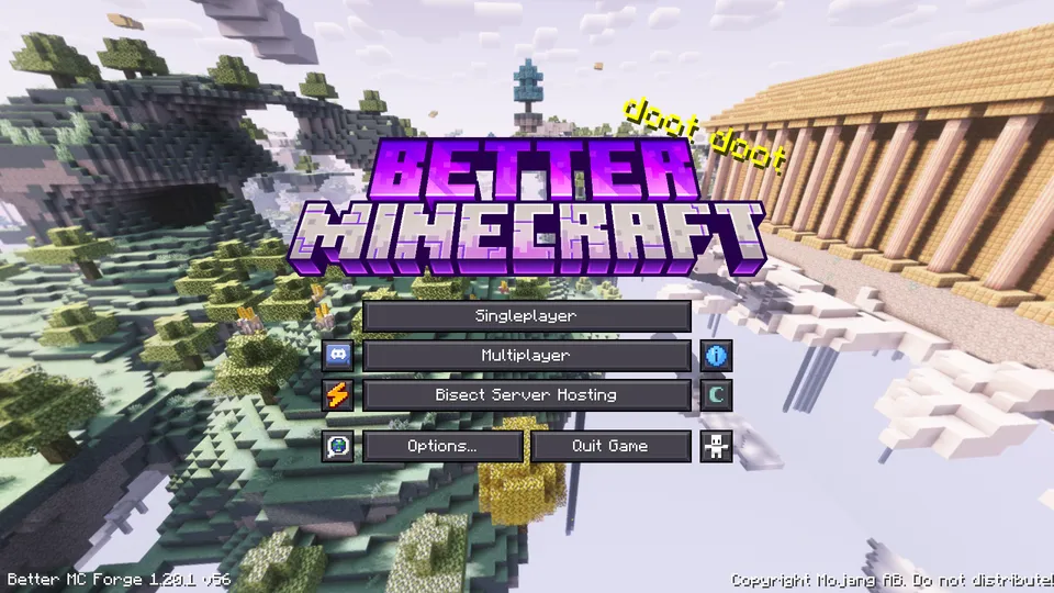 Better MC [FORGE] BMC4のタイトル画面