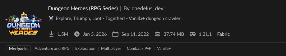 Dungeon Heroes (RPG Series)のMODパック日本語化バナー画像