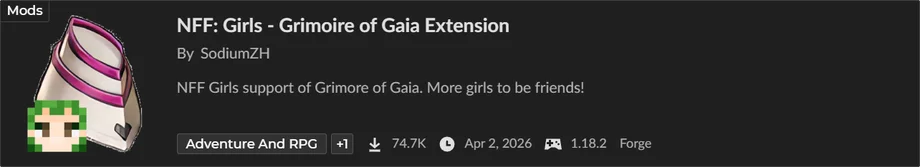 NFF: Girls - Grimoire of Gaia Extension